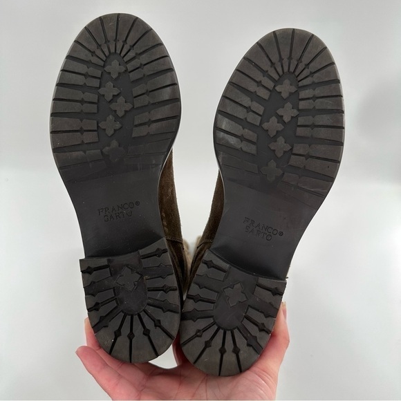 Franco Sarto knee high boots Panko 8 Brown suede distressed riding equestrian - Picture 10 of 14